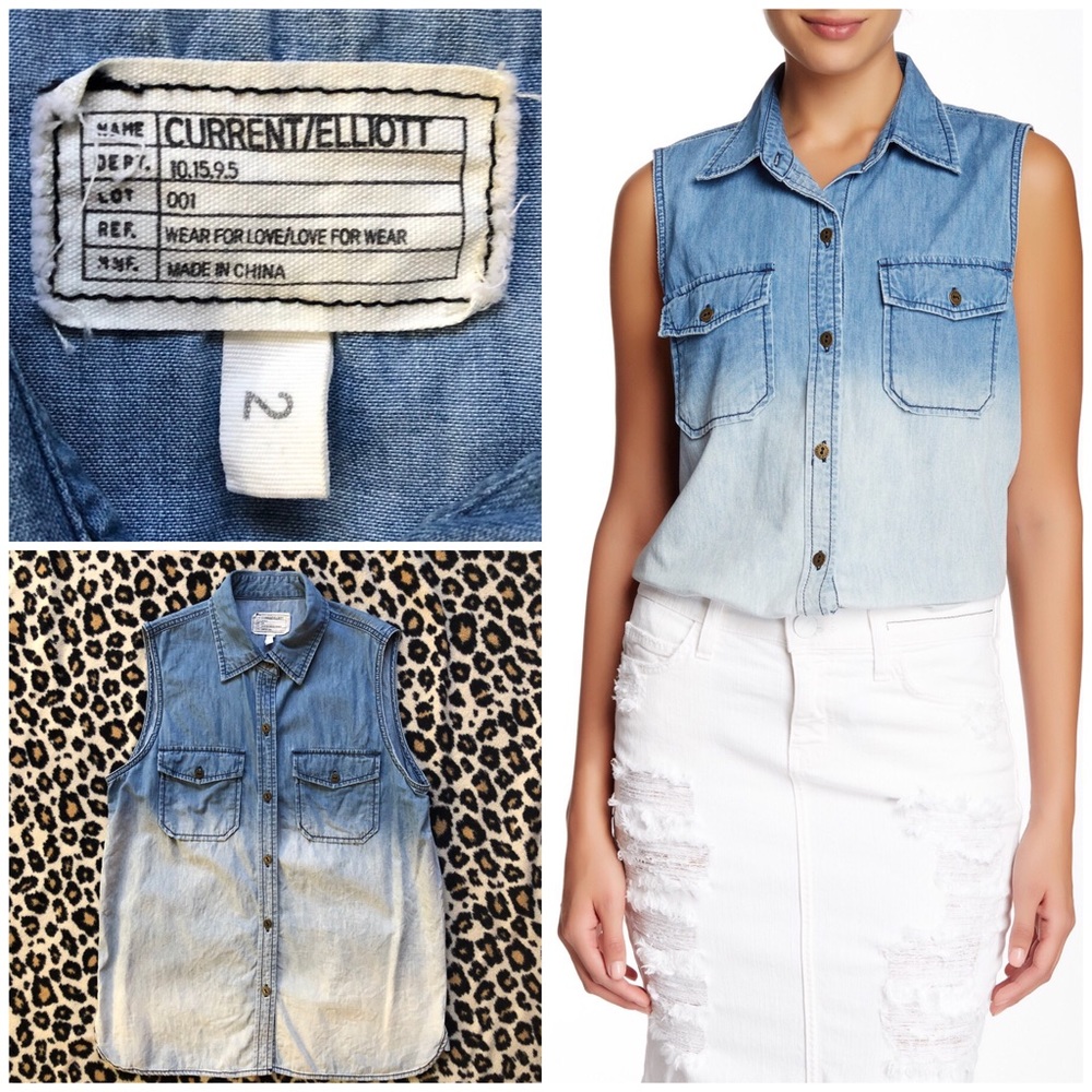 Current Elliott Sleeveless Perfect Shirt